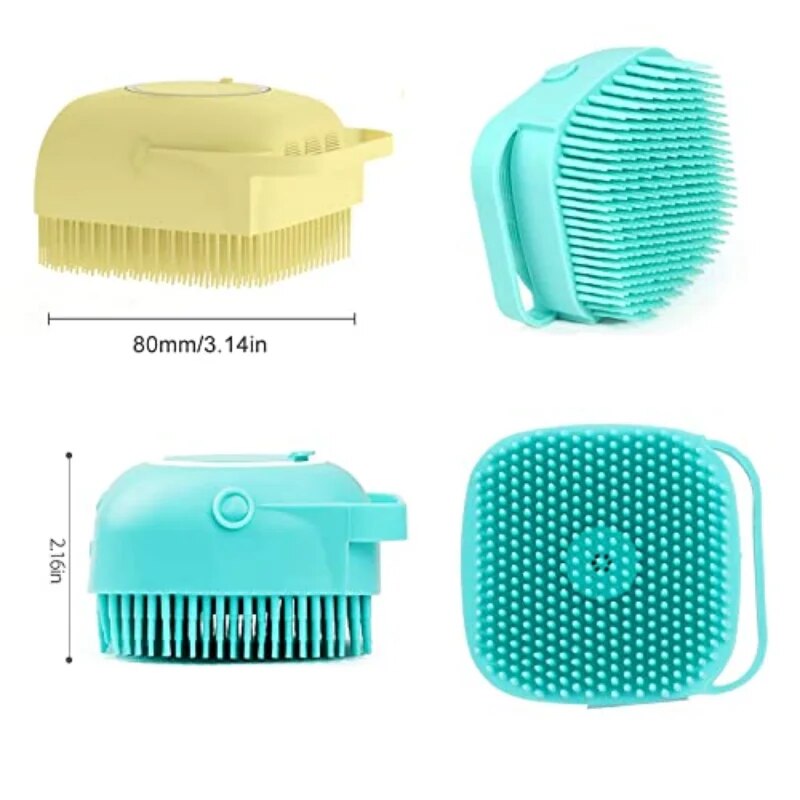 Brosse de bain pour chien 2 en 1