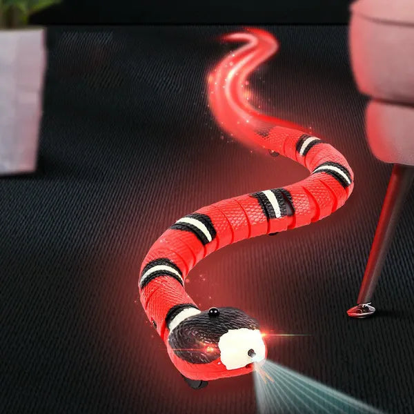 Jouet interactif pour chat en forme de serpent à détection intelligente
